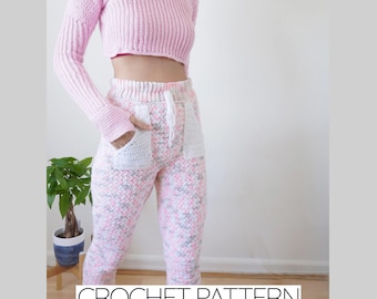 Crochet Pattern Bundle | Cable Stitch Shorts | Bell Sleeve Top | Sweats w Pockets | Hoodie | Shrug | Bralette | Bomber | PDF Download