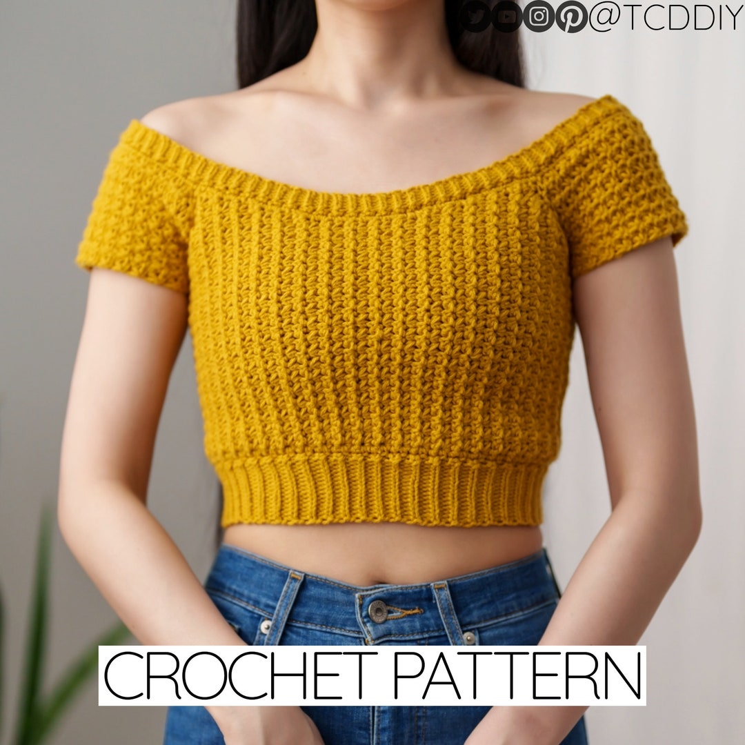 Tシャツ・カットソー TRILLION Cable Crochet Short Sleeve Collar Knit BURNT BRICK Crochet Shirt, Unisex Shirt,crochet Overshirt,crochet
