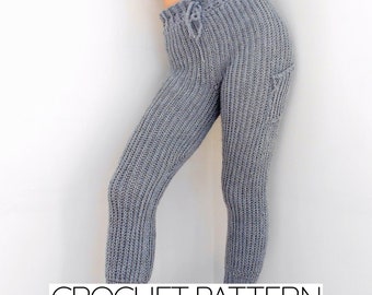 Crochet Pattern | Leggings W. Pockets and Drawstring | Tights | Bottoms | PDF Download