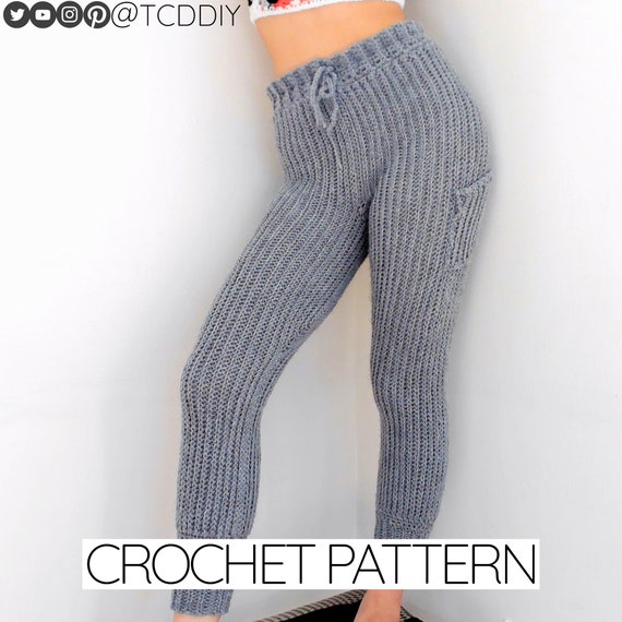 Crochet Pattern Crochet Leggings With Pockets Pattern PDF Download