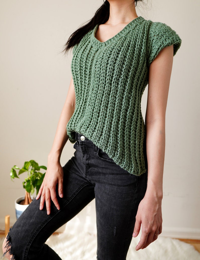 Crochet V Neck Shirt PDF Pattern | Etsy