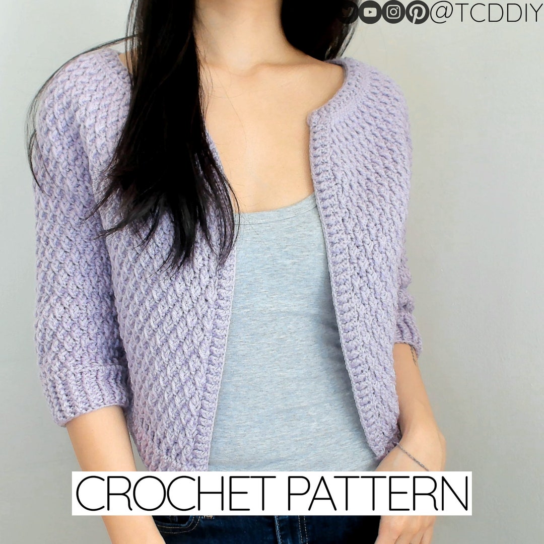 Crochet Pattern Alpine Stitch Cardigan Pattern PDF Download Etsy