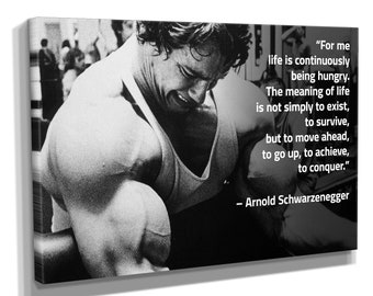 TWO RUGS Arnold Schwarzenegger Meaning of Life Not To Simply Exist but Conquer
