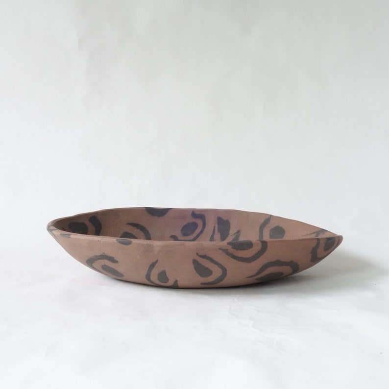 No.00 Nerikomi Pottery, Unglazed Bowl, African Fabric Pattern image 3