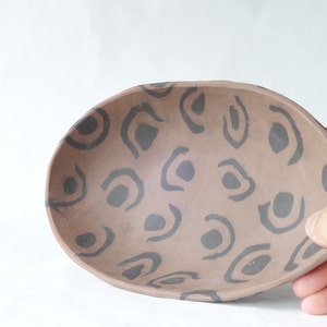 No.00 Nerikomi Pottery, Unglazed Bowl, African Fabric Pattern image 5