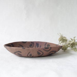 No.00 Nerikomi Pottery, Unglazed Bowl, African Fabric Pattern image 4