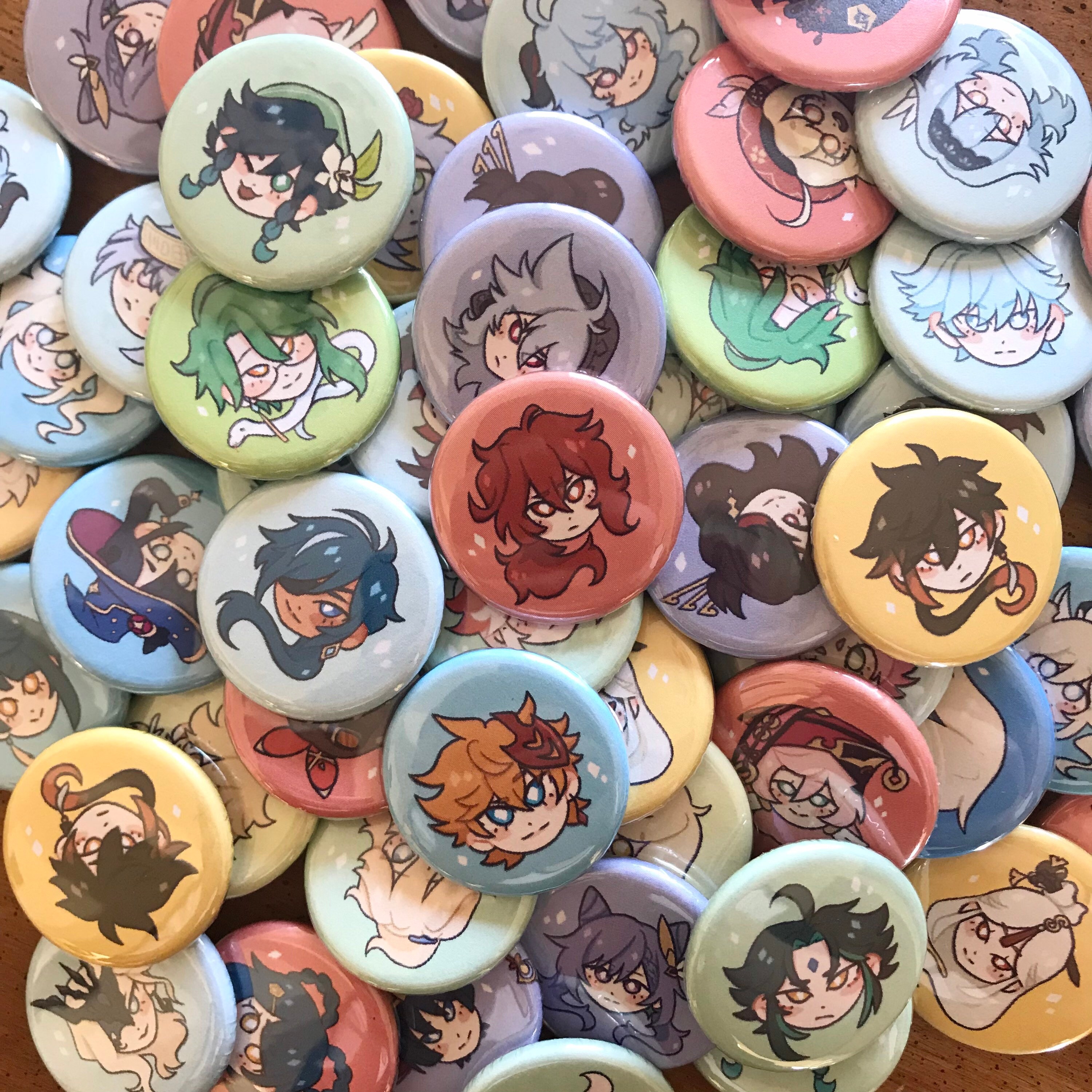 Genshin Impact Pins Set of 40 Etsy