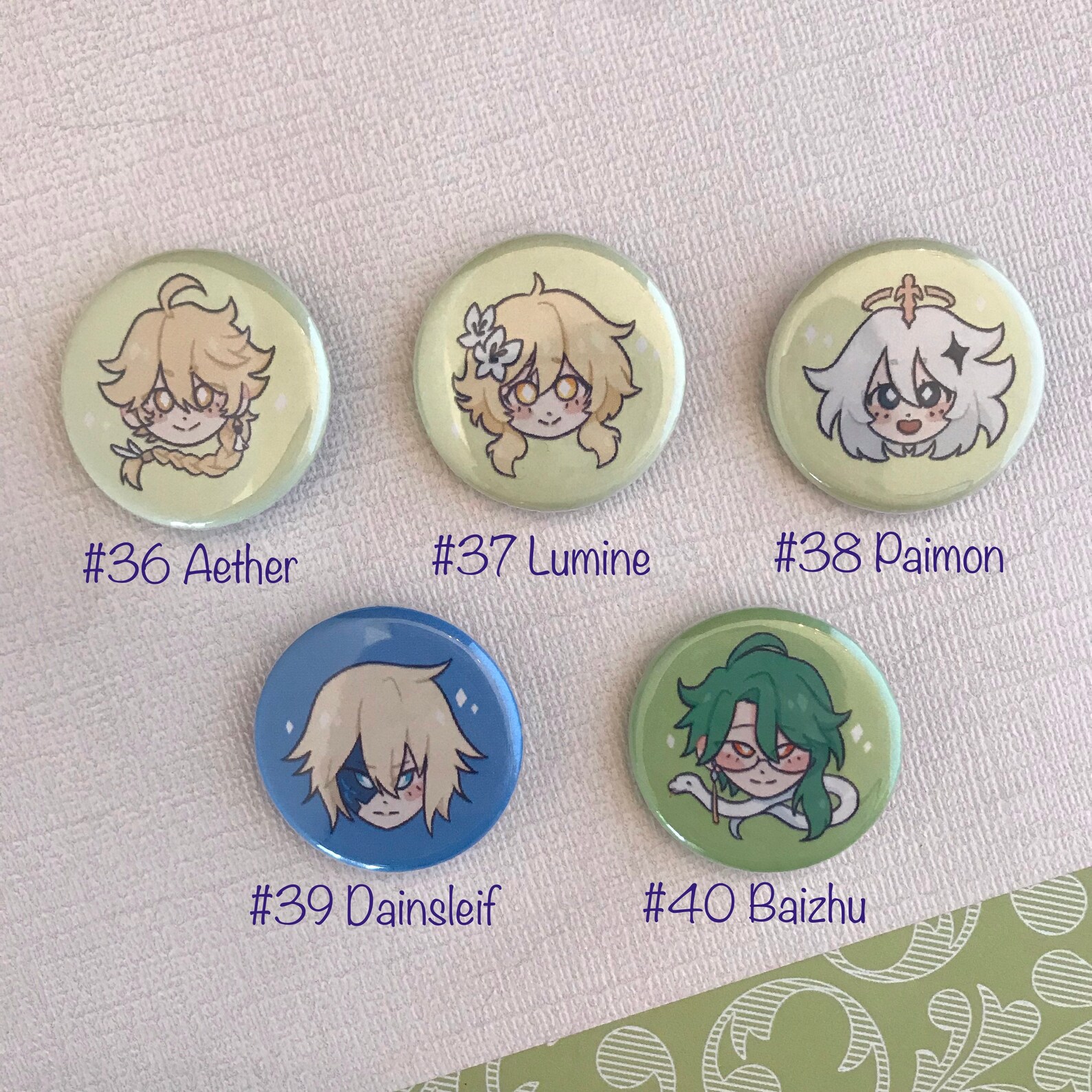 Genshin Impact Pins Set of 49 Etsy