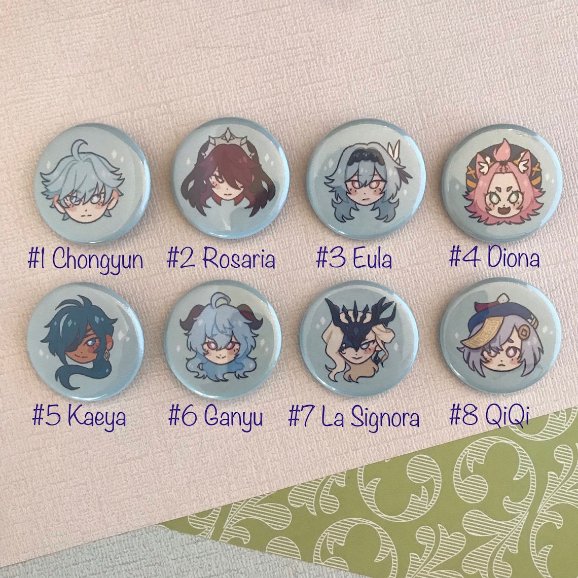 Genshin Impact Pins Set of 49 Etsy