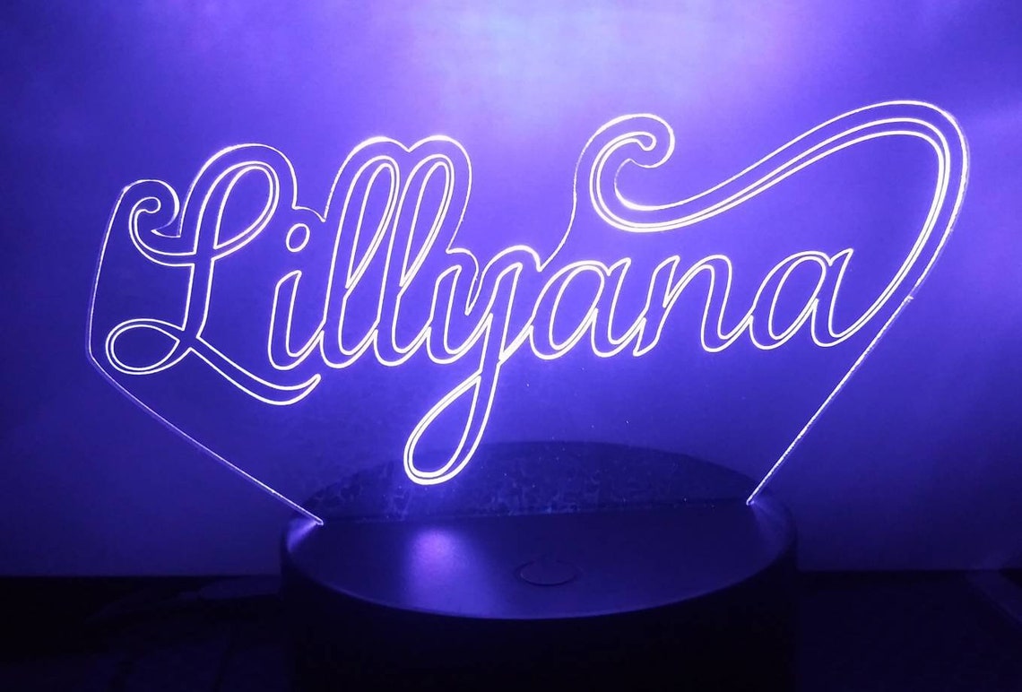 Custom name light led night light Etsy