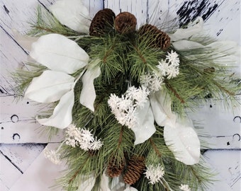 Christmas Swag, Christmas Door Decor, Handmade Artisanal Wreath