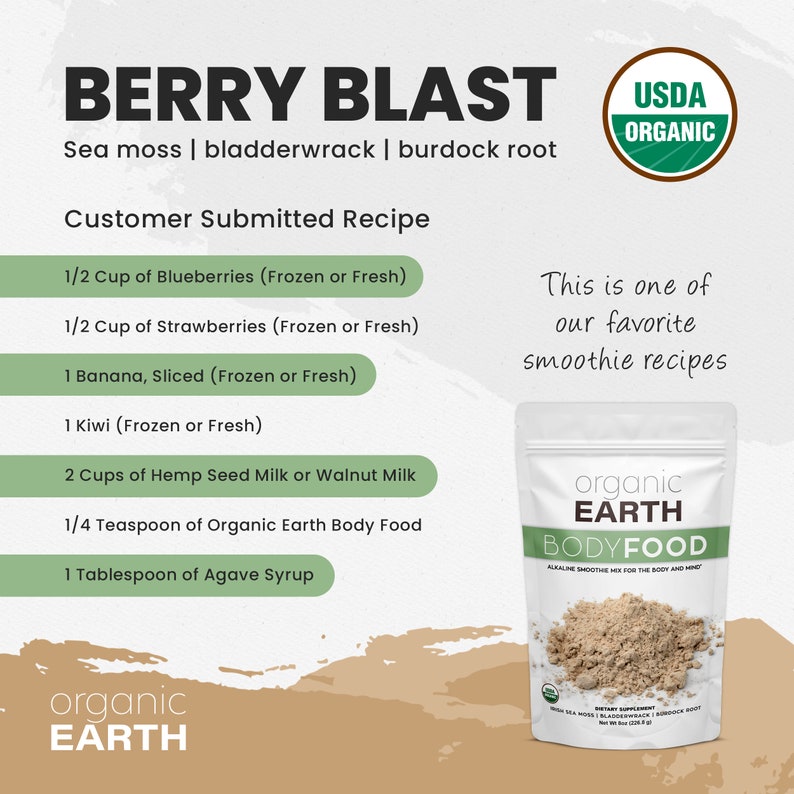 Sea Moss Bladderwrack & Burdock Root Powder USDA ORGANIC image 4