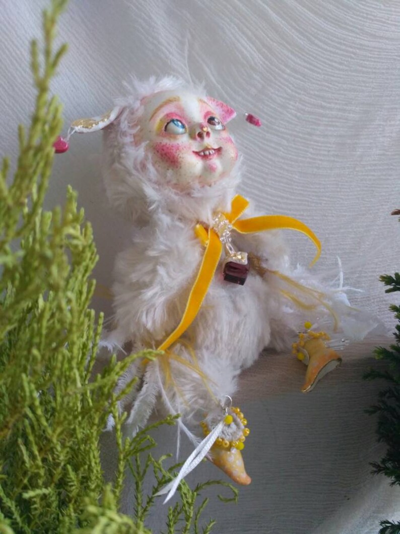 Miniature Fantasy Art Doll Cute Kawaii Interior Fluffy Plush Etsy