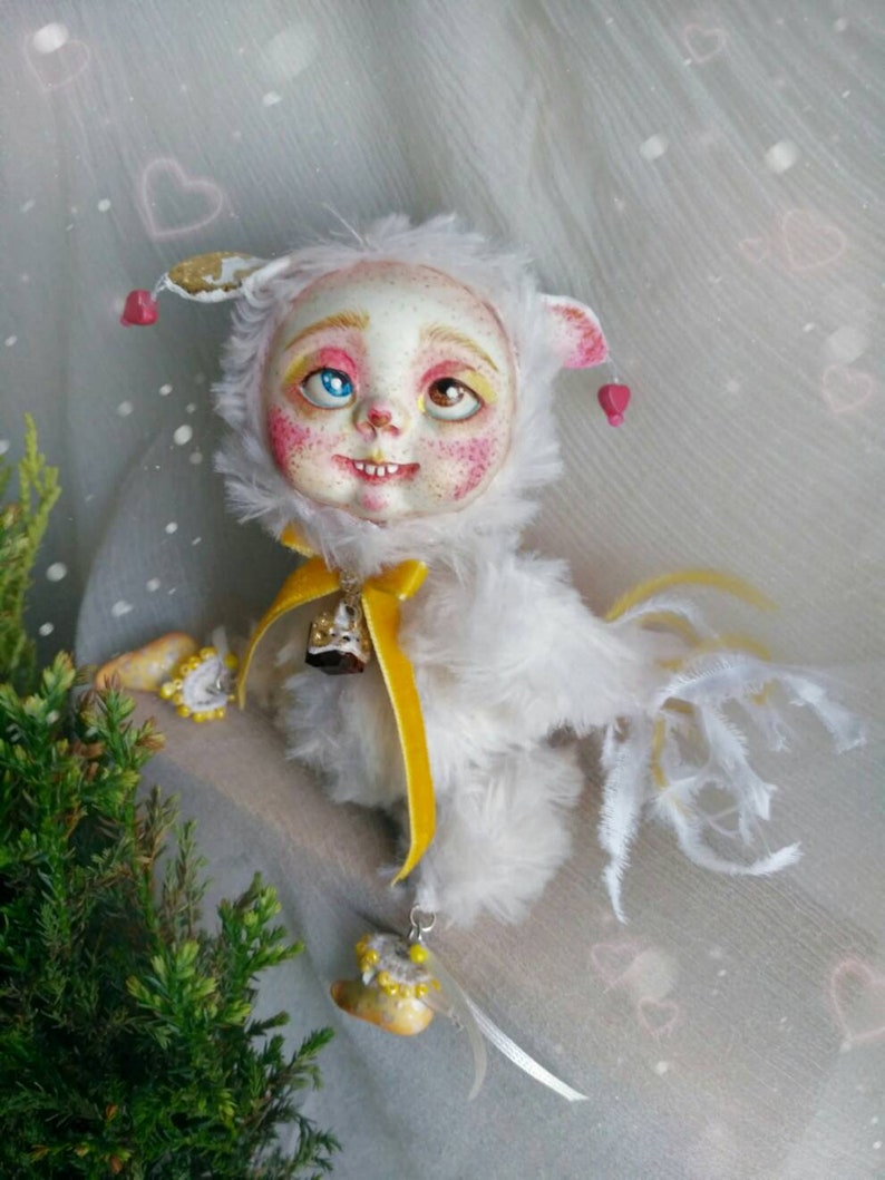 Miniature Fantasy Art Doll Cute Kawaii Interior Fluffy Plush Etsy