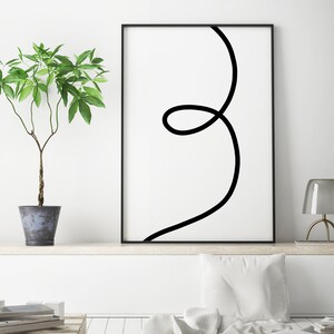 Printable Wall Art, Black and White Abstract Art, Minimalist Art Printable, Instant Download image 2