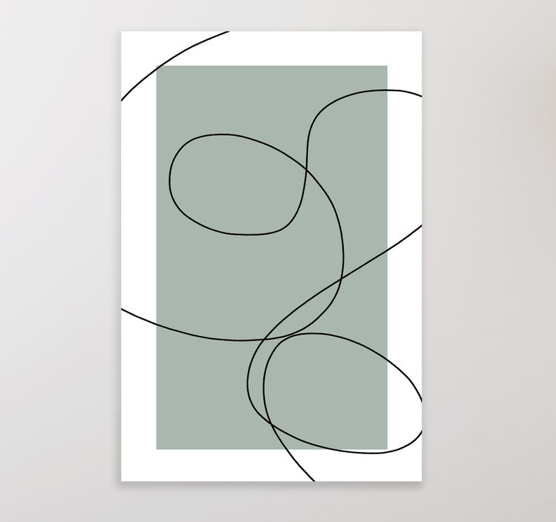 Printable Wall Art Light Green Abstract Etsy