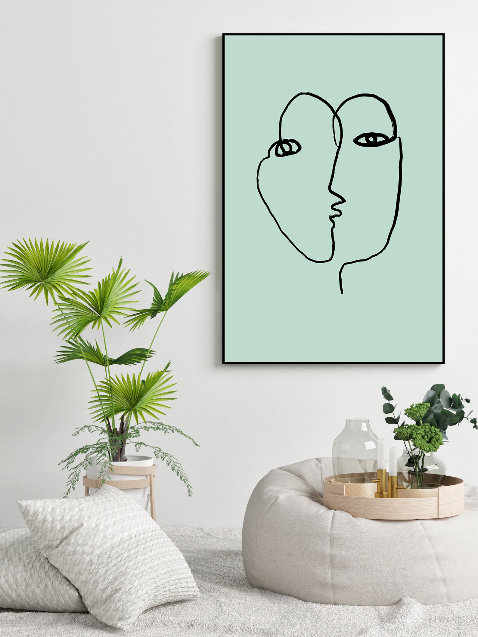 Printable Wall Art Mint Green Abstract Art Large Printable Etsy