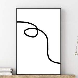 Abstract One Line Printable Wall Art