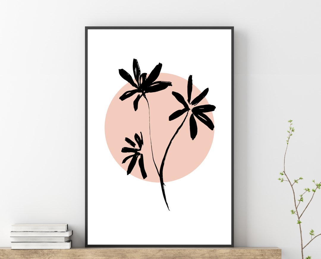 Printable Wall Art, Aesthetic Room Decor, Flower in Beige - Etsy