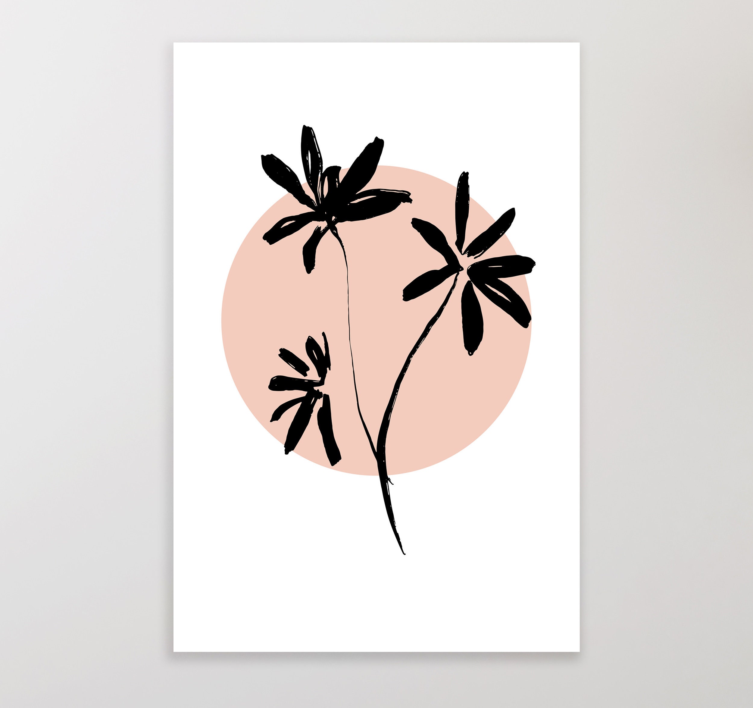 Printable Wall Art, Aesthetic Room Decor, Flower in Beige - Etsy