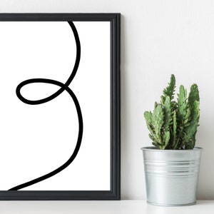 Printable Wall Art, Black and White Abstract Art, Minimalist Art Printable, Instant Download image 8