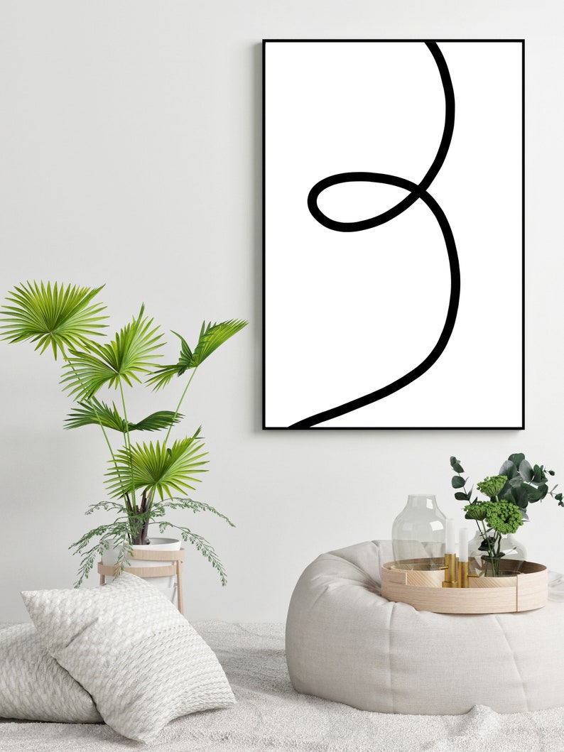 Printable Wall Art, Black and White Abstract Art, Minimalist Art Printable, Instant Download image 10