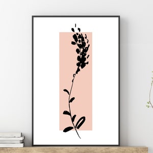Printable Wall Art, Aesthetic Room Decor, Minimalist Flower