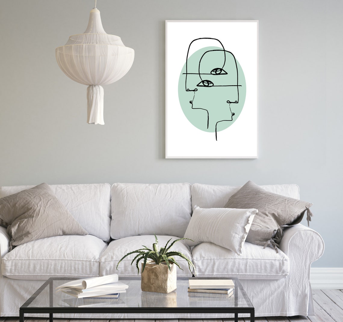 Printable Wall Art, Mint Green Wall Decor, Digital Download JPEG, SVG