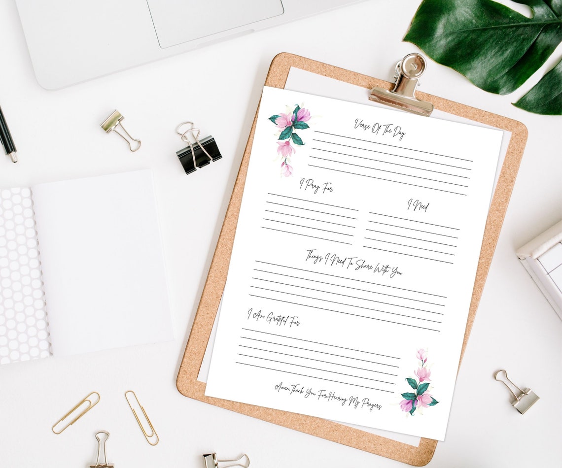Prayer Journal, Printable Daily Prayer Workbook, Printable Praying ...