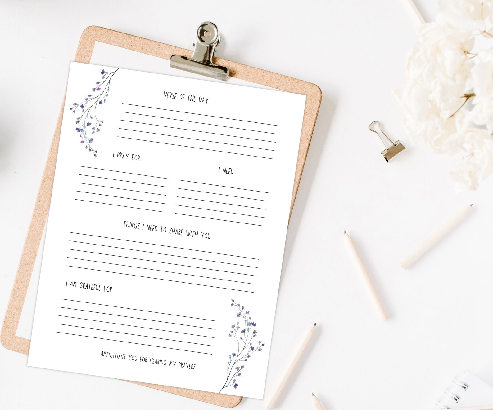 Prayer Journal, Printable Daily Prayer Workbook, Printable Praying ...