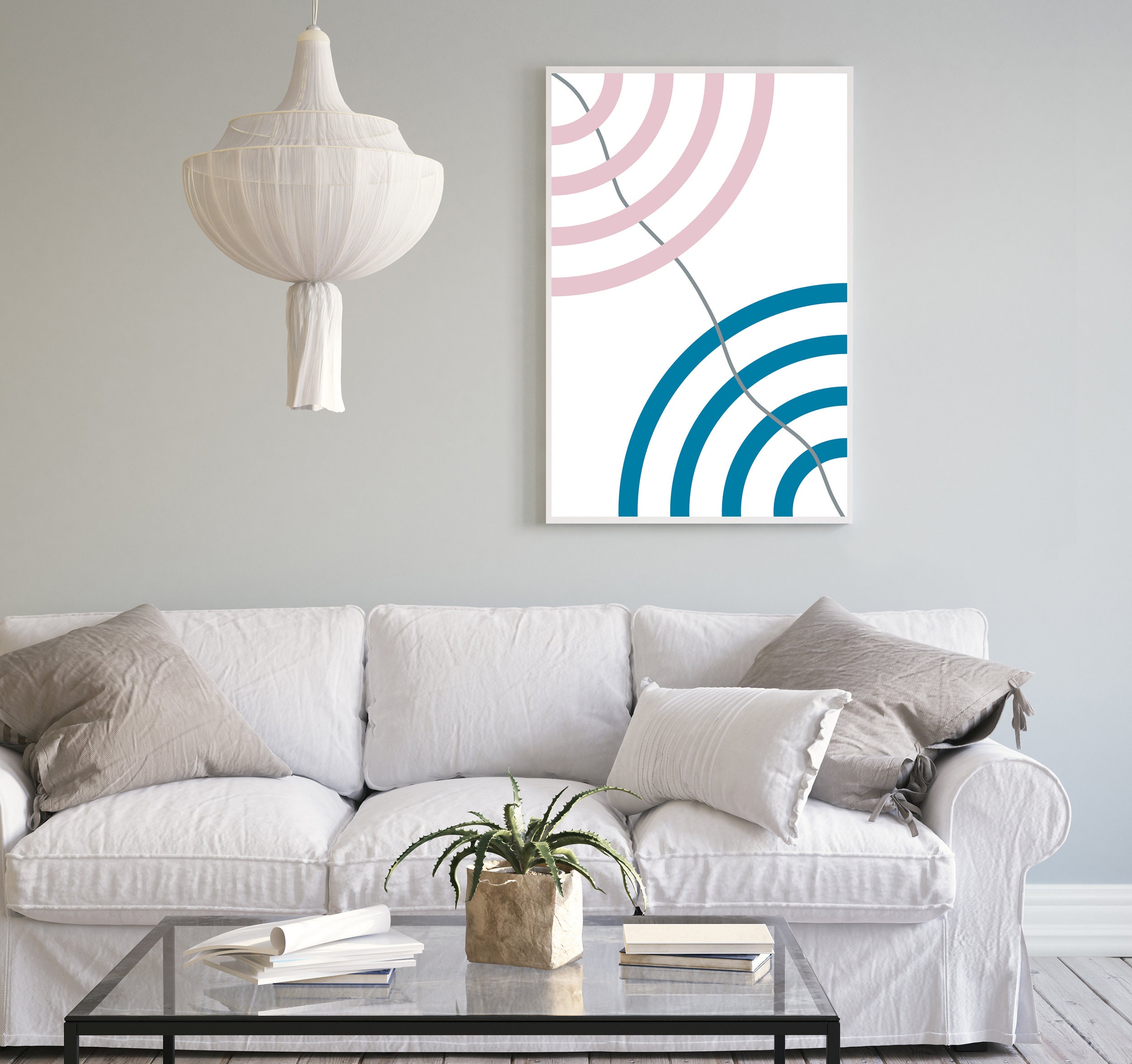 Printable Abstract Art Wall Decor Print to Download Pink - Etsy