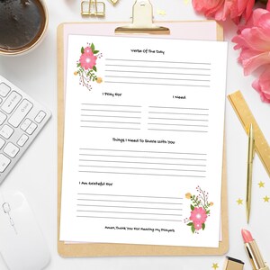Prayer Journal, Printable Daily Prayer Workbook, Printable Praying ...