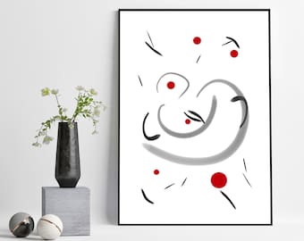 Japandi Decor, Printable Wall Art, Modern Minimalist Downloadable Artwork