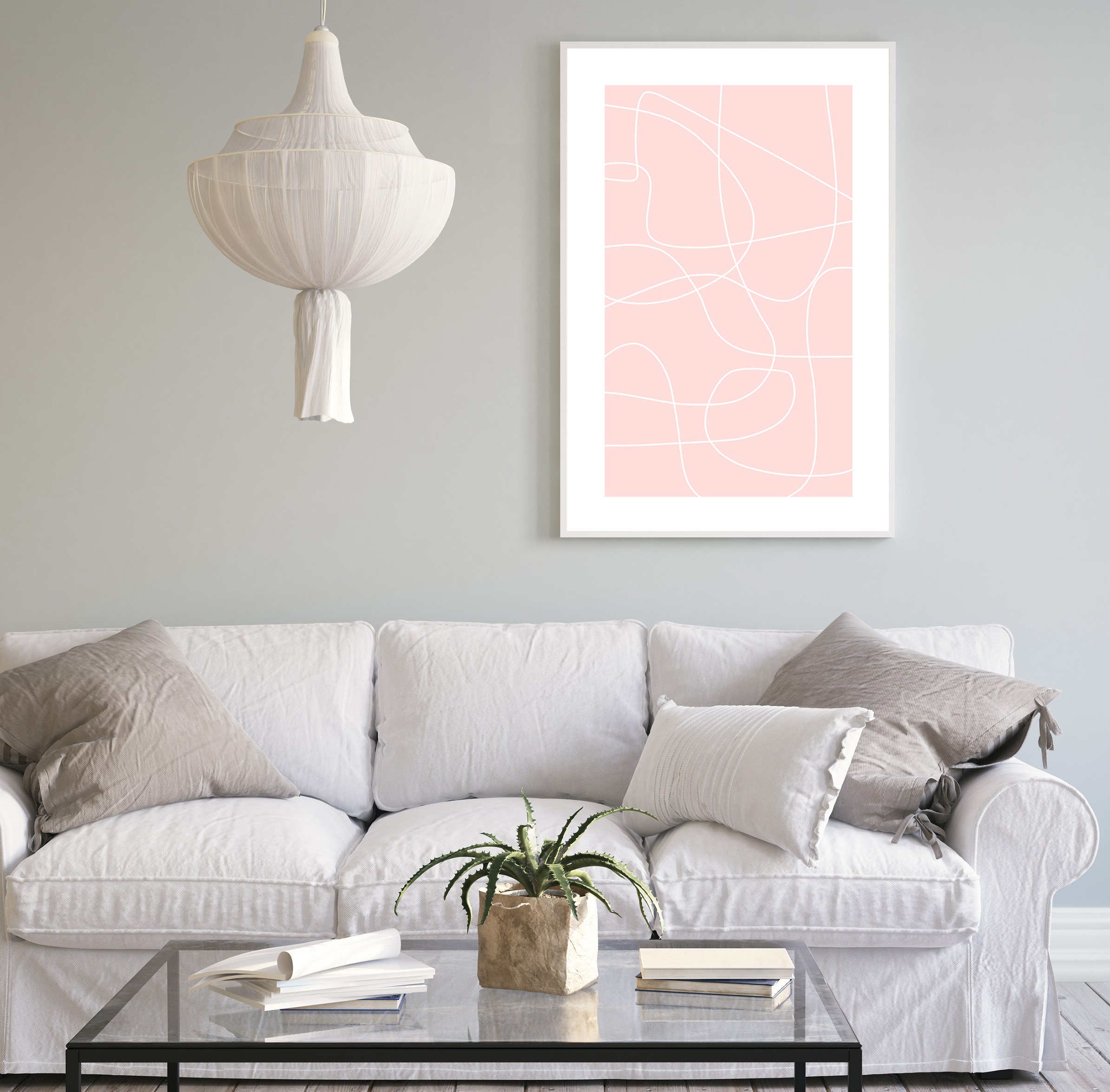 Printable Wall Art Light Pink Printable Abstract Art to Etsy Hong Kong