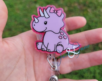 Funny Dinosaur Badge Reel For Nurses & Teachers – Retractable ID Holder With 24” Cord & Alligator Clip, Cute Office Accessory - View #8