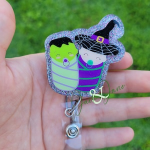 Halloween Baby Badge Reel, Mother Baby Nurse Badge Holder, Labor and Delivery Badge Reel, Gift for OB, Doula Badge Reel, Gift for Midwife