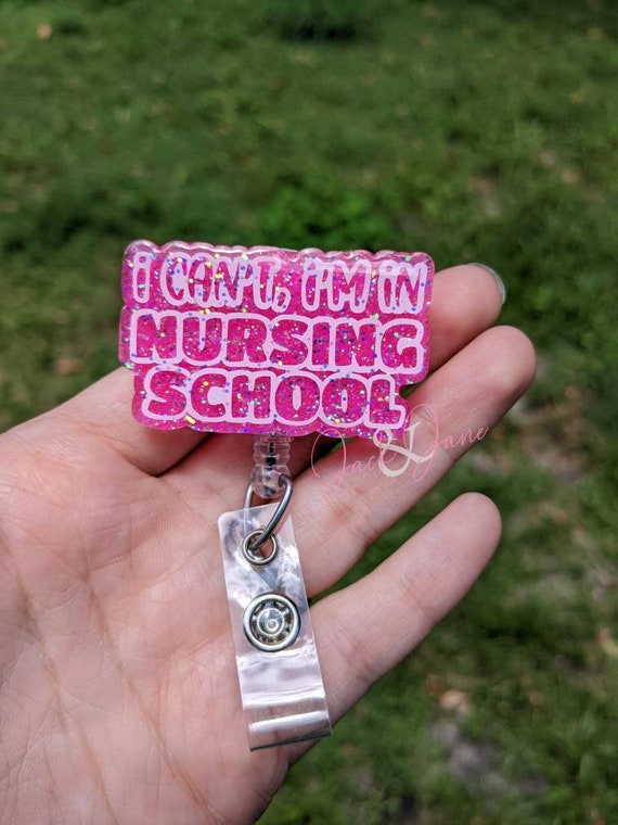Nursing Student Badge Reel Nursing School Retractable Badge Etsy