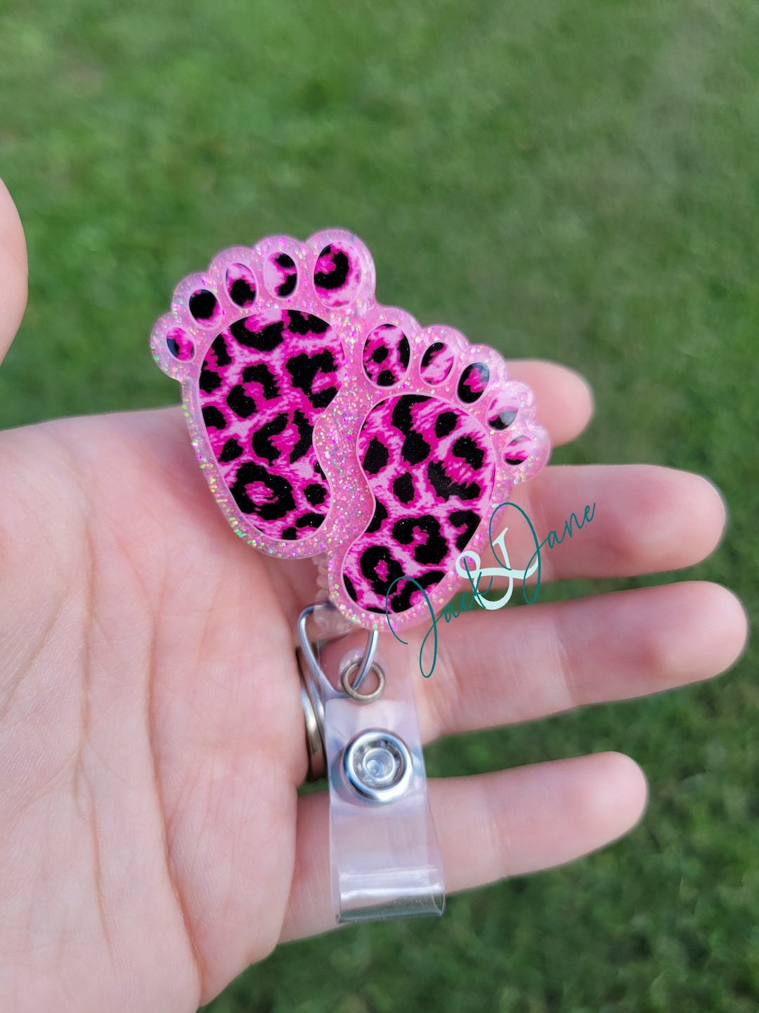 Baby Feet Badge Reel, OBGYN Badge Holder, Labor and Delivery Nurse ...