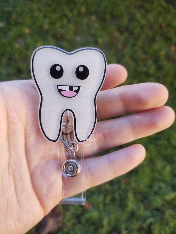 Tooth Badge Reel, Dental Badge Holder, Dental Assistant Badge Reel