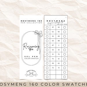 Rosymeng 160 markeerkaarten - inclusief omslagen en blanco sjabloon | 2,3 x 6,3 pdf