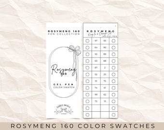 Rosymeng 160 markeerkaarten - inclusief omslagen en blanco sjabloon | 2,3 x 6,3 pdf