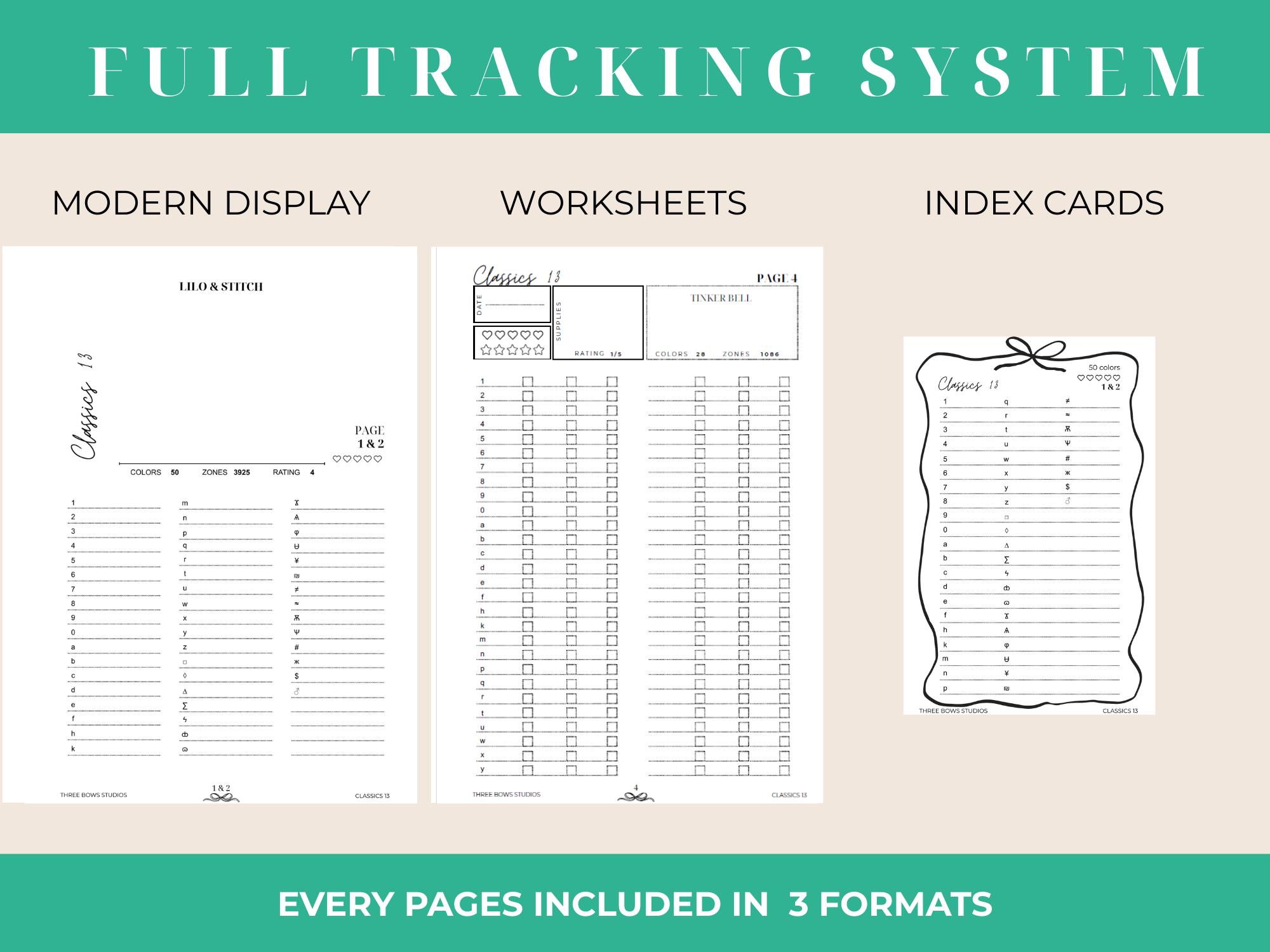Classics 13 Coloring Tracker – Color Code Organizer (A5 PDF) - Etsy
