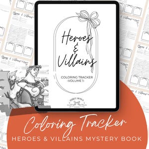 Heroes & Villains Coloring Tracker – Color Code Organizer (A4, A5, Letter PDF, EN FR)