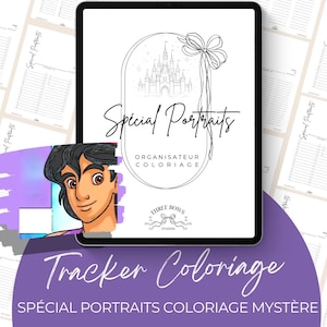Spécial Portraits Organisateur de Coloriage – Tracker Coloriage Mystère FR (A5 PDF)