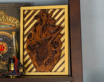 Obra de arte de corte láser de madera / Corazón