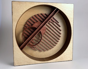 Wood Laser Cut Artwork / Planetario