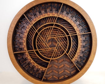 Apertura: Arte mural de madera contrachapada cortada a láser, decoración de madera teñida multicapa