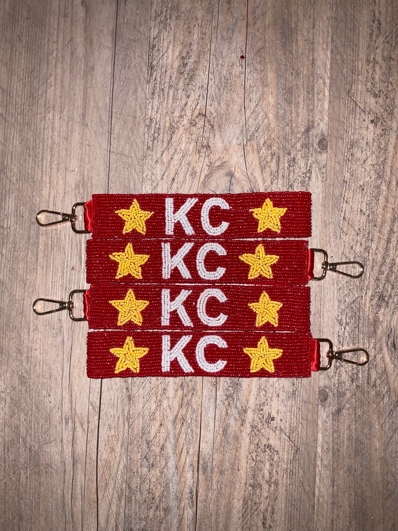 Kansas City KC Chiefs Beaded Purse Strap Game Day Strap Etsy