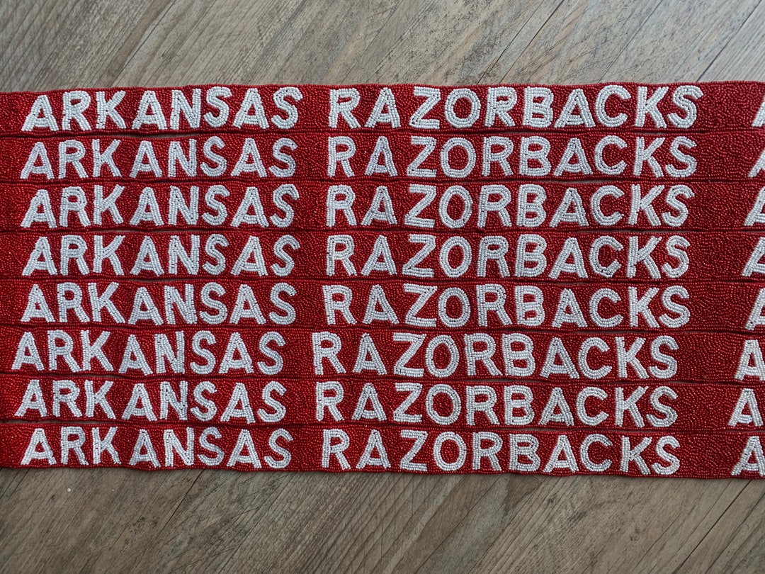 Arkansas Razorbacks Purse Beaded Purse Strap With Attachable Etsy