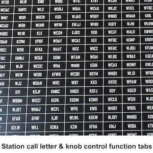 Vintage Station Call Letters / Tabs - Antiguos letreros de letras de llamadas de radio antiguas